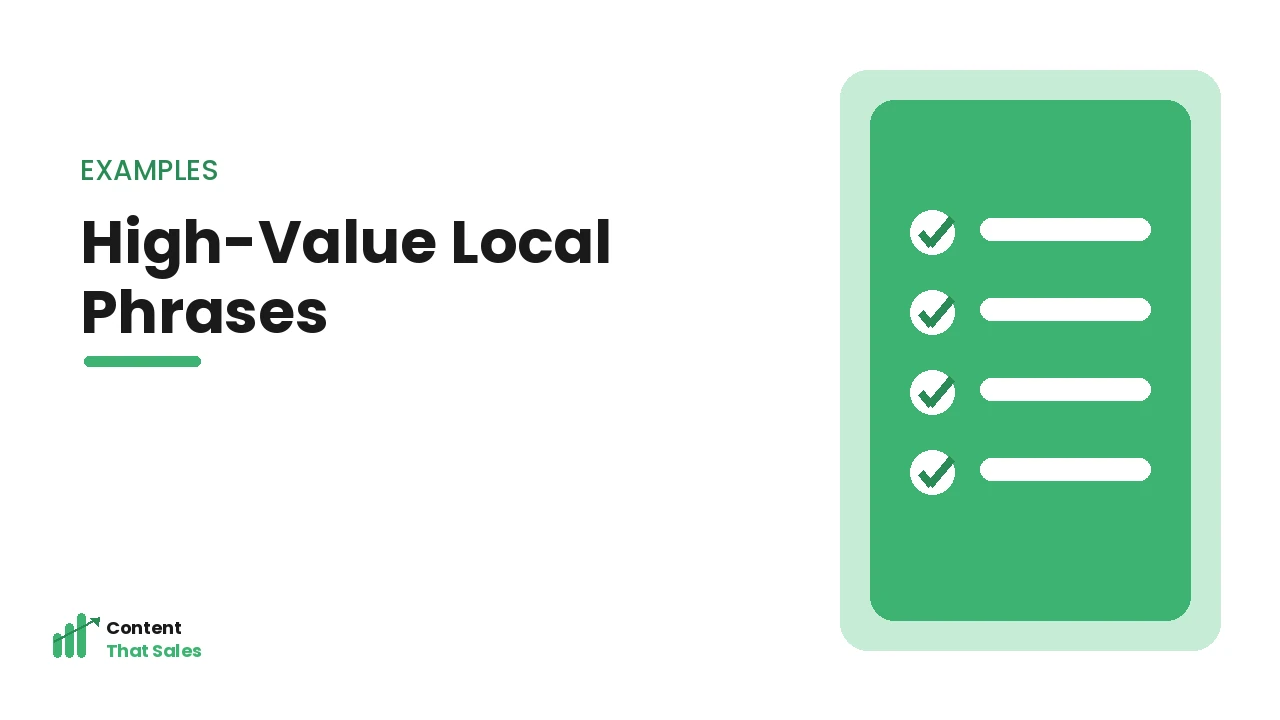 High-value local keyword phrases to target