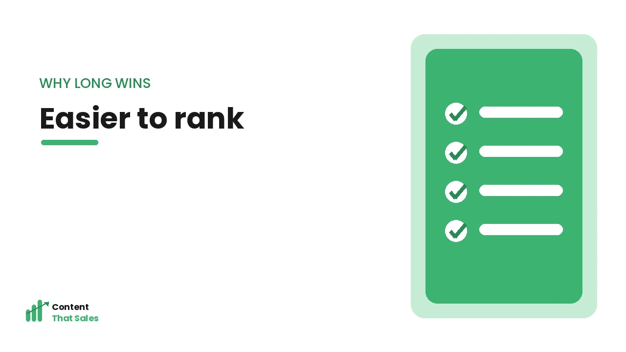 Why long-tail is easier to rank by Content That Sales