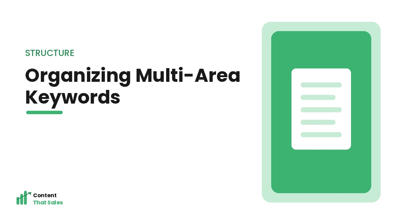 Organising multi-area keyword lists