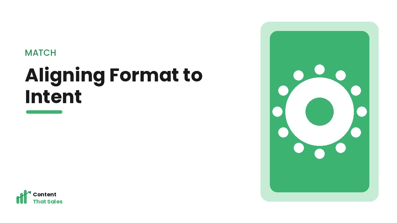 Aligning content format to search intent