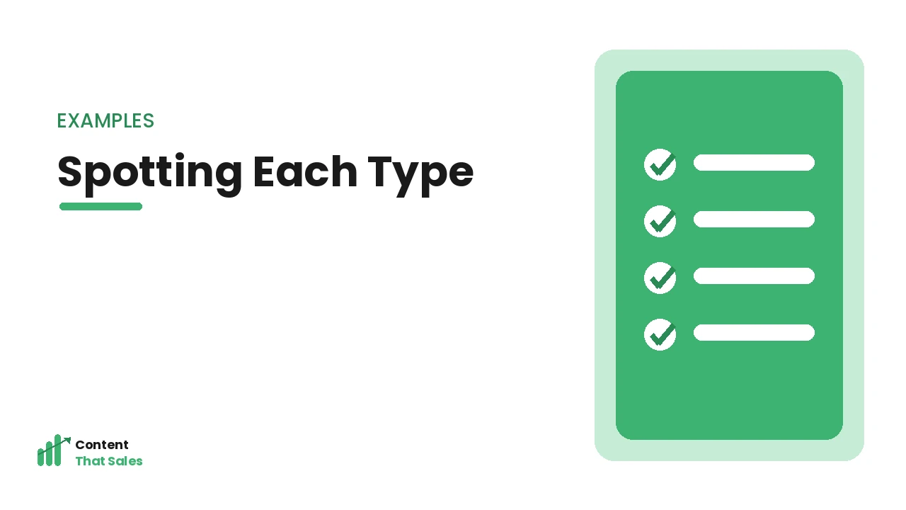 Spotting each type of search intent