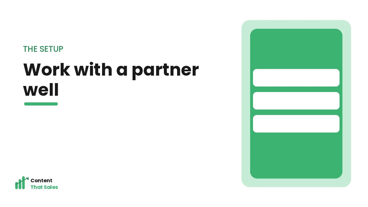 How to work with a content partner well by Content That Sales