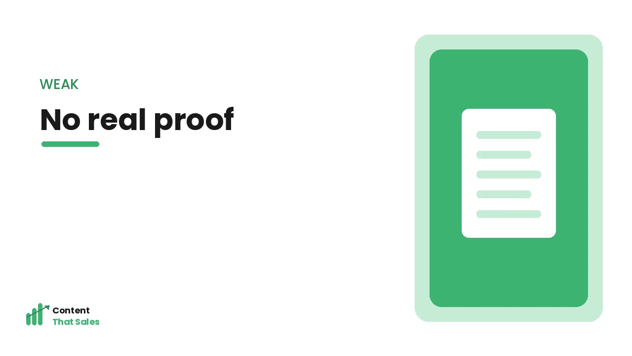 Missing proof and weak offers
