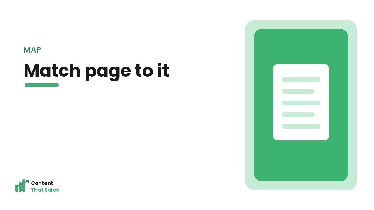 Matching pages to intent