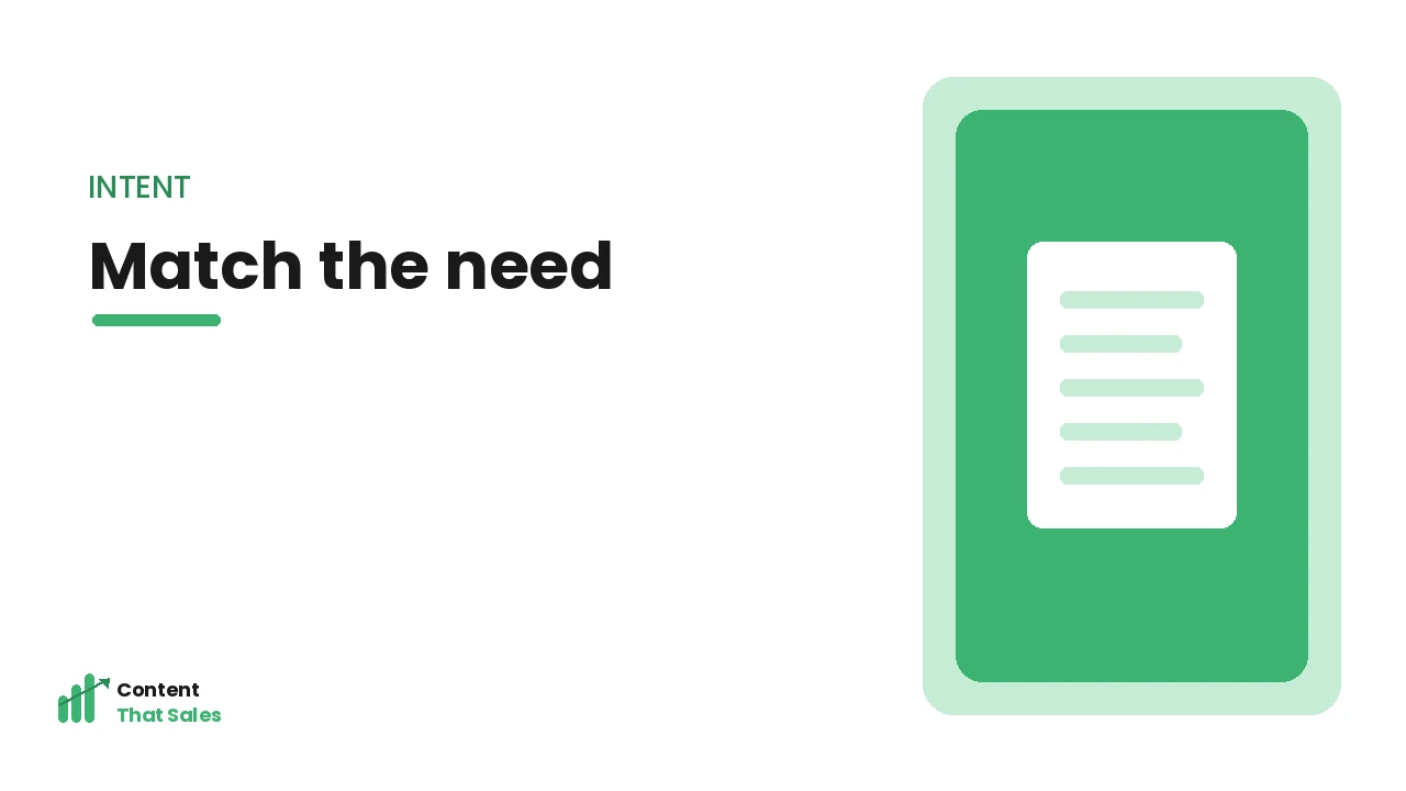 Matching keywords to intent