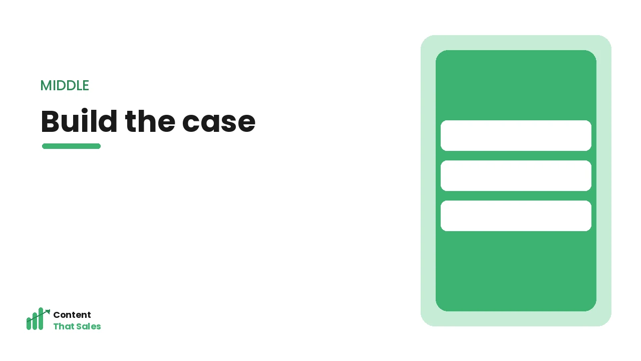 Building the case in the middle