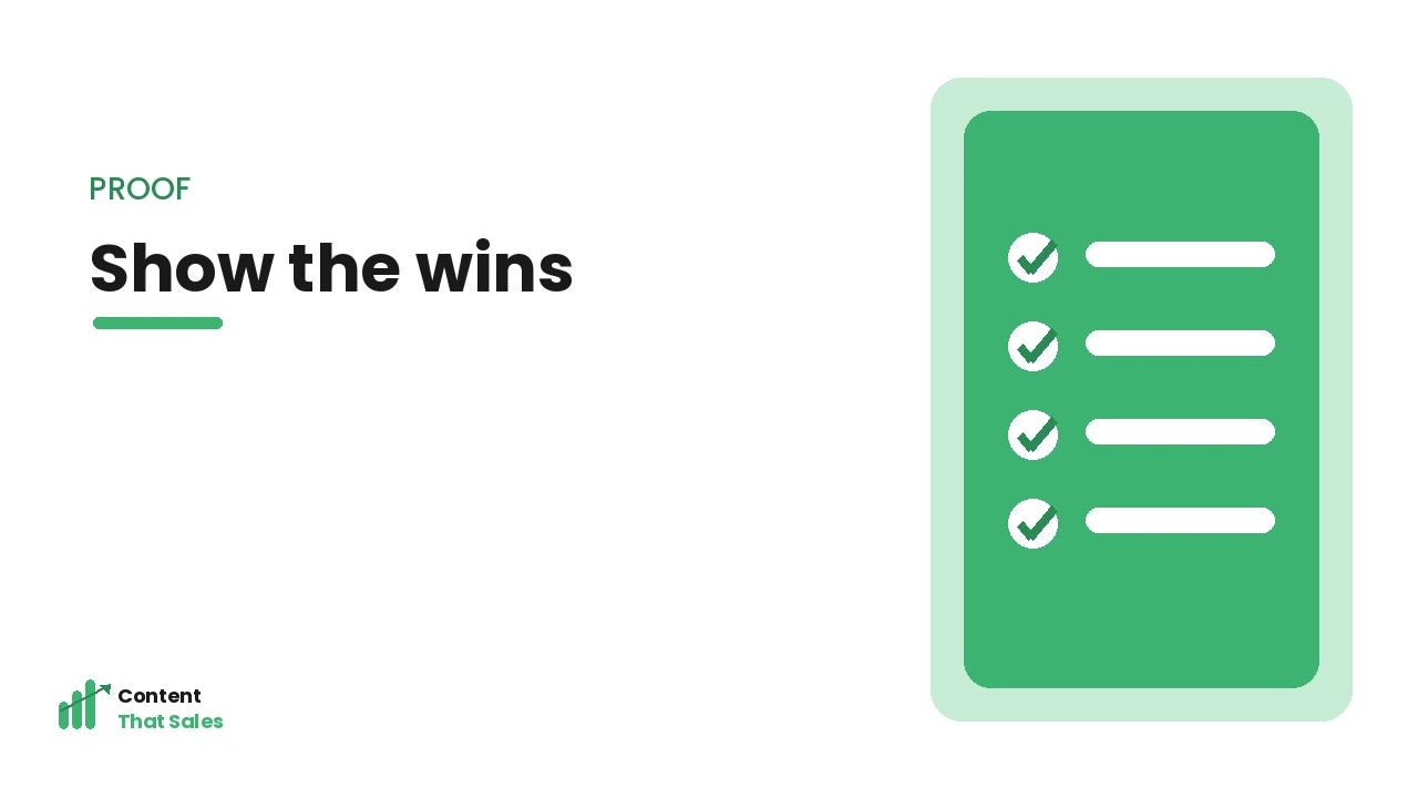 Showing the wins