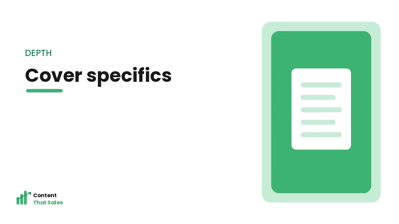 What a sub-service page should cover