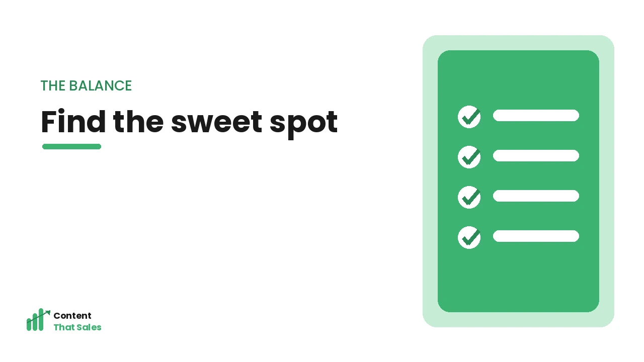 Find the keyword sweet spot by Content That Sales