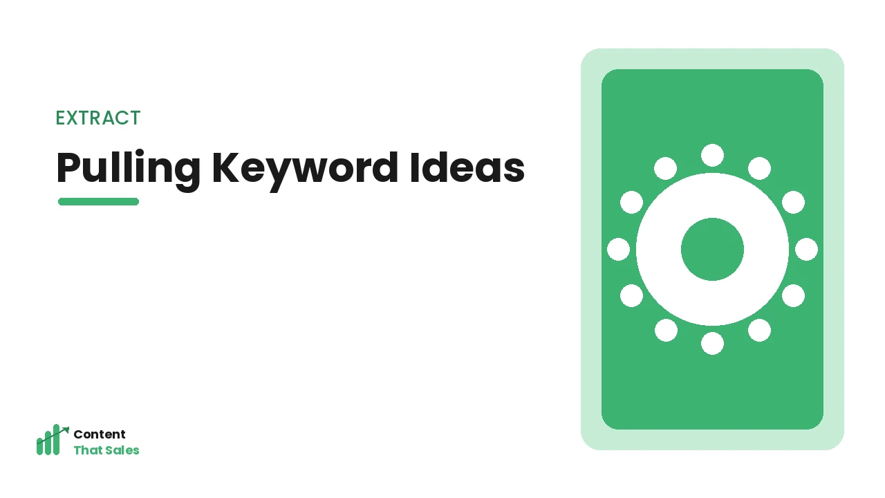 Extracting keyword ideas from top pages