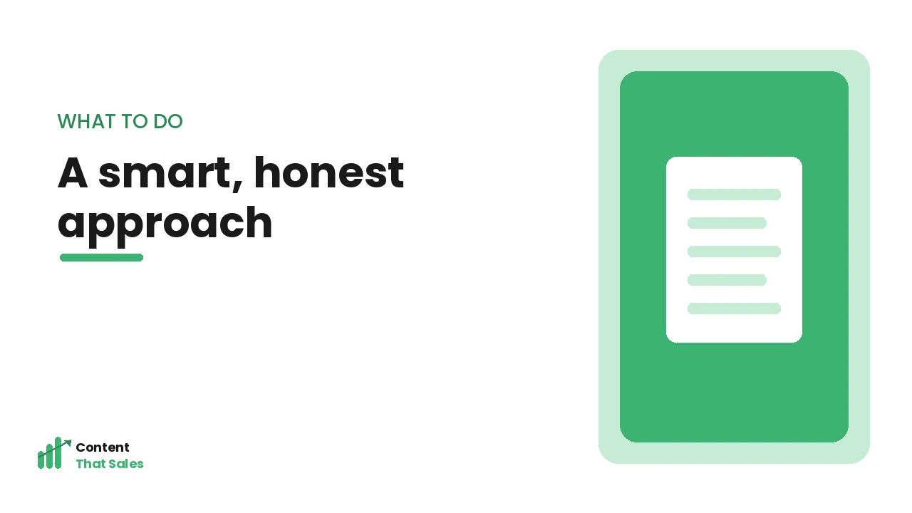 A smart honest approach to AI content by Content That Sales