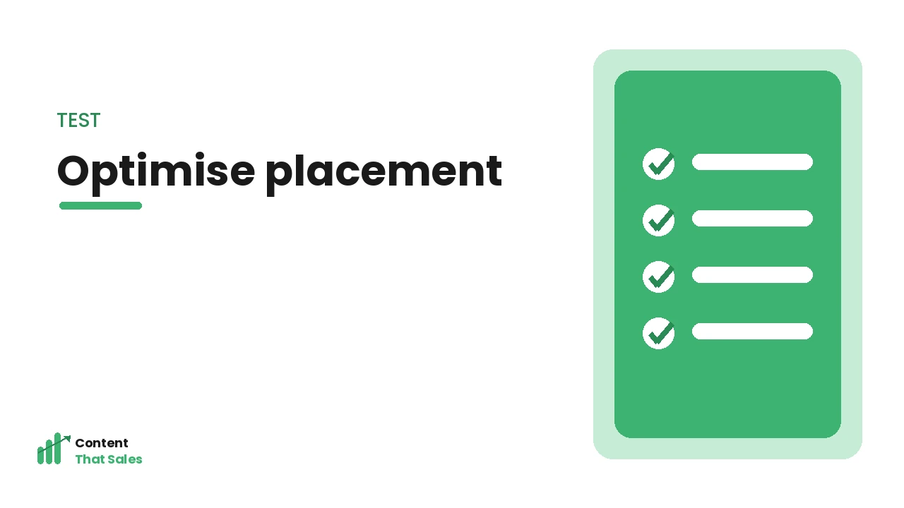 Testing CTA placement