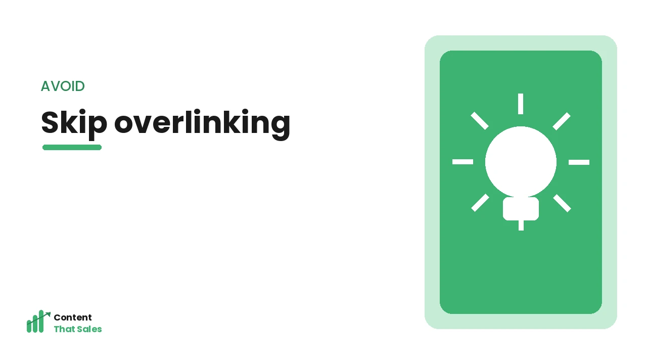 Avoiding overlinking