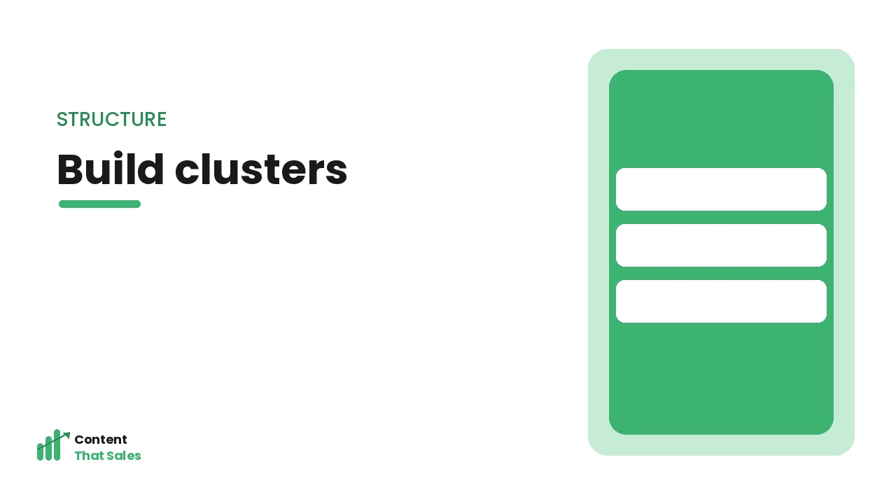 Building topic clusters with links