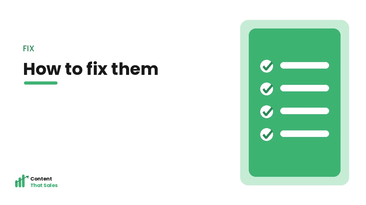 Fixing blog writing mistakes