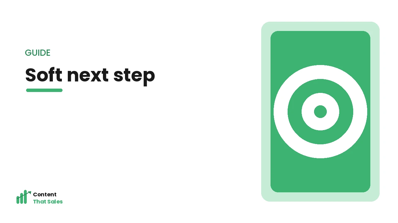 Guiding readers with a soft next step