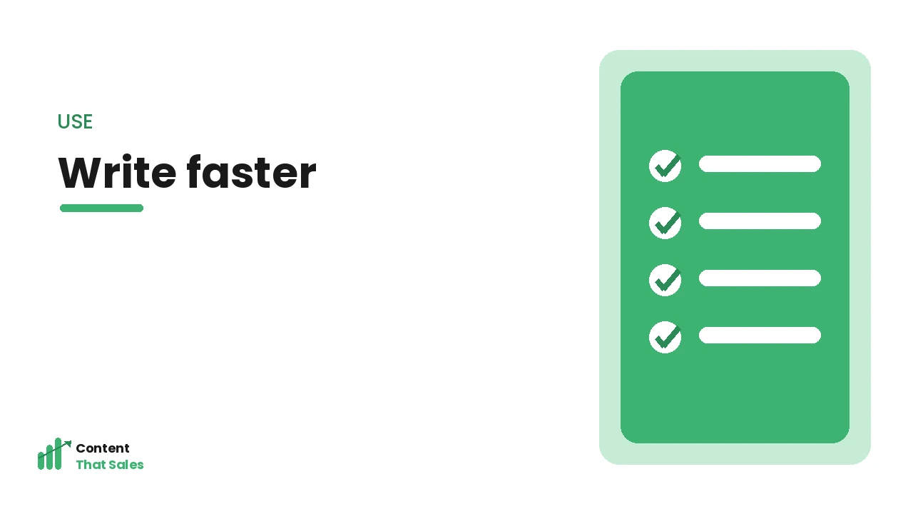 Writing faster with a template