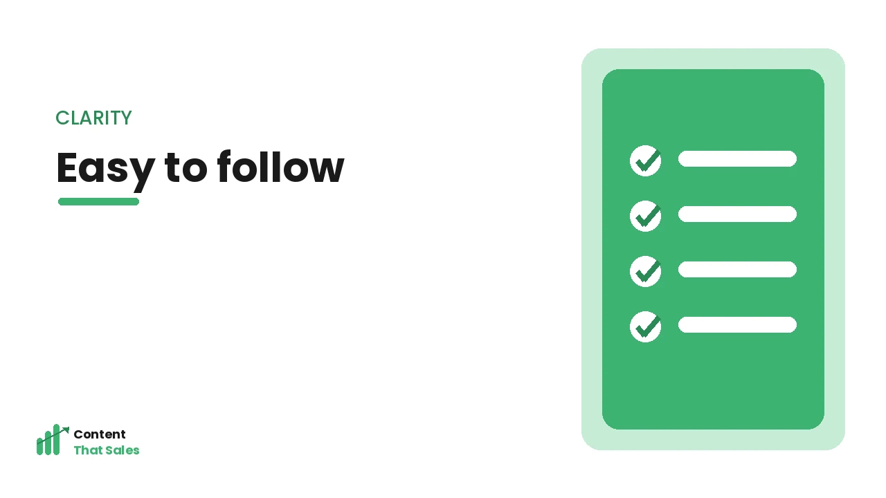 Making a how-to easy to follow