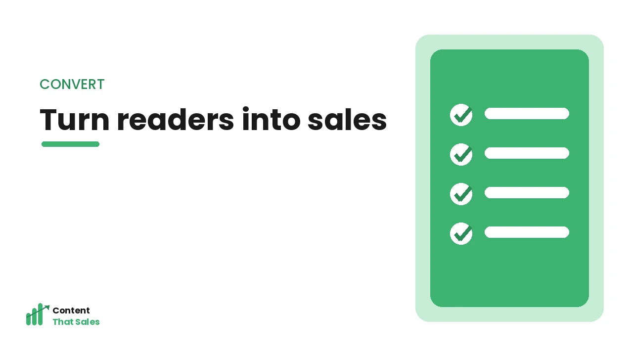 Turning blog readers into sales