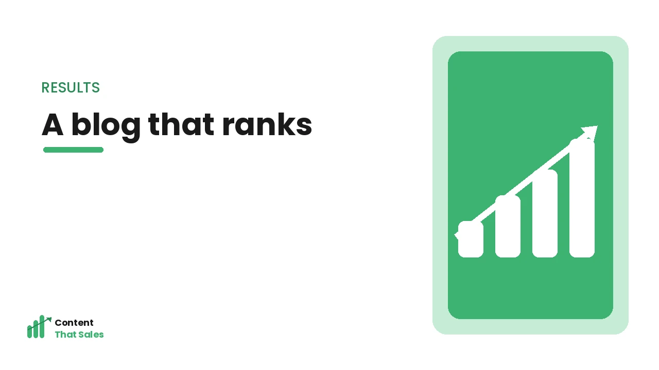 A new blog that ranks chart by Content That Sales