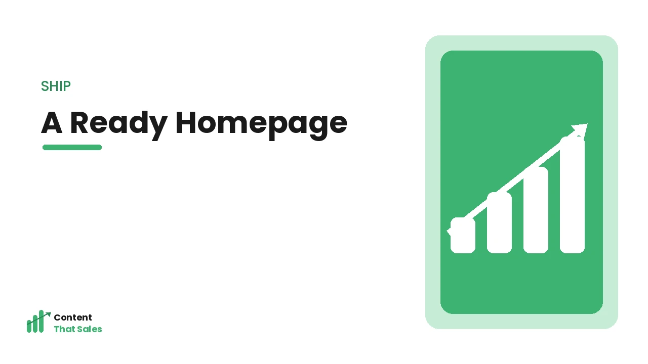 A homepage ready to rank and convert