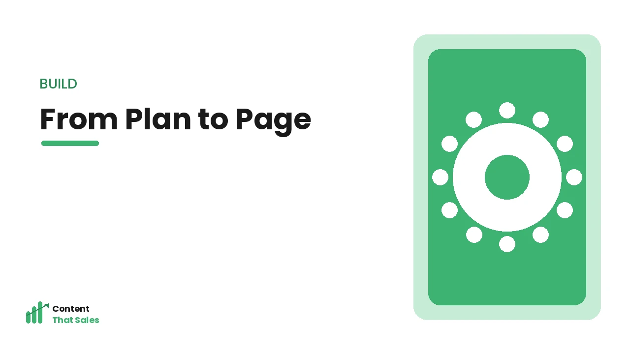 From homepage plan to finished page