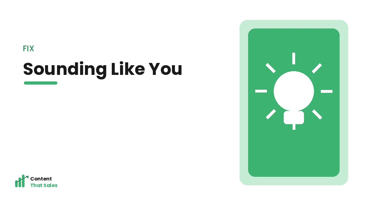 Making your homepage sound like you