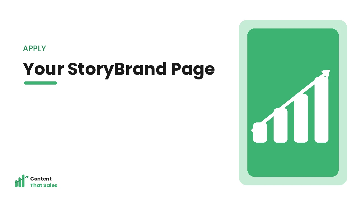 Applying StoryBrand to your homepage