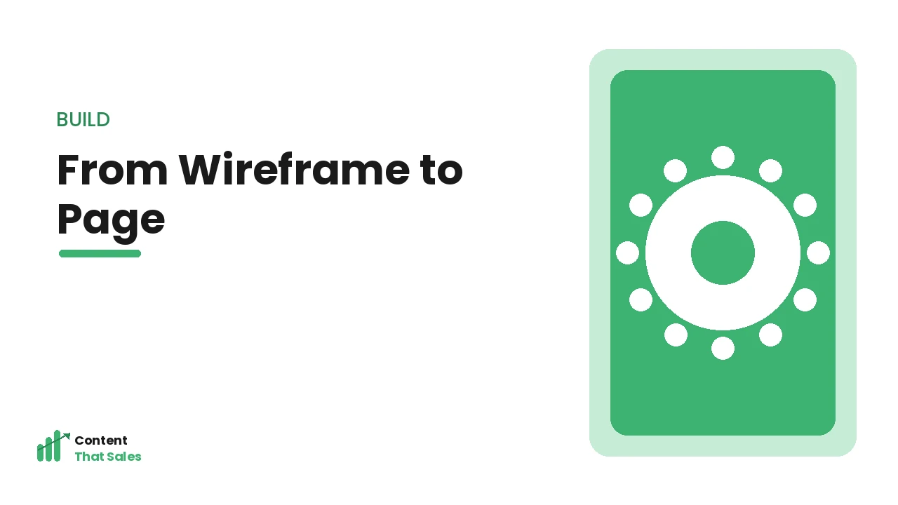 From wireframe to finished homepage