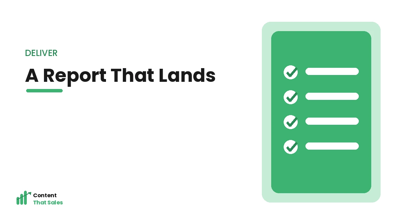 A keyword research report that lands