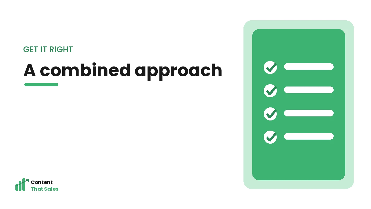 A combined keyword and topic approach by Content That Sales