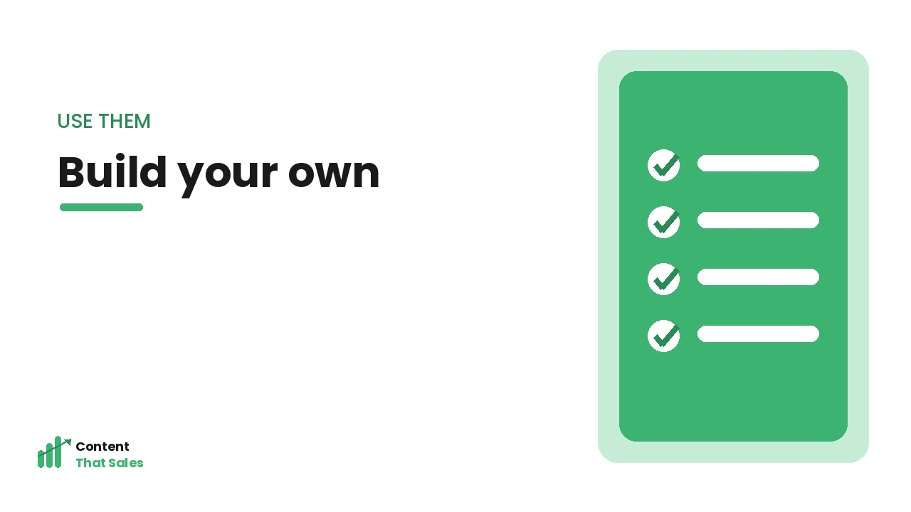 Build your own long-tail keywords checklist by Content That Sales