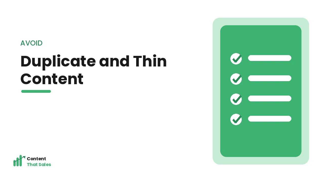 Avoiding duplicate and thin multi-location content