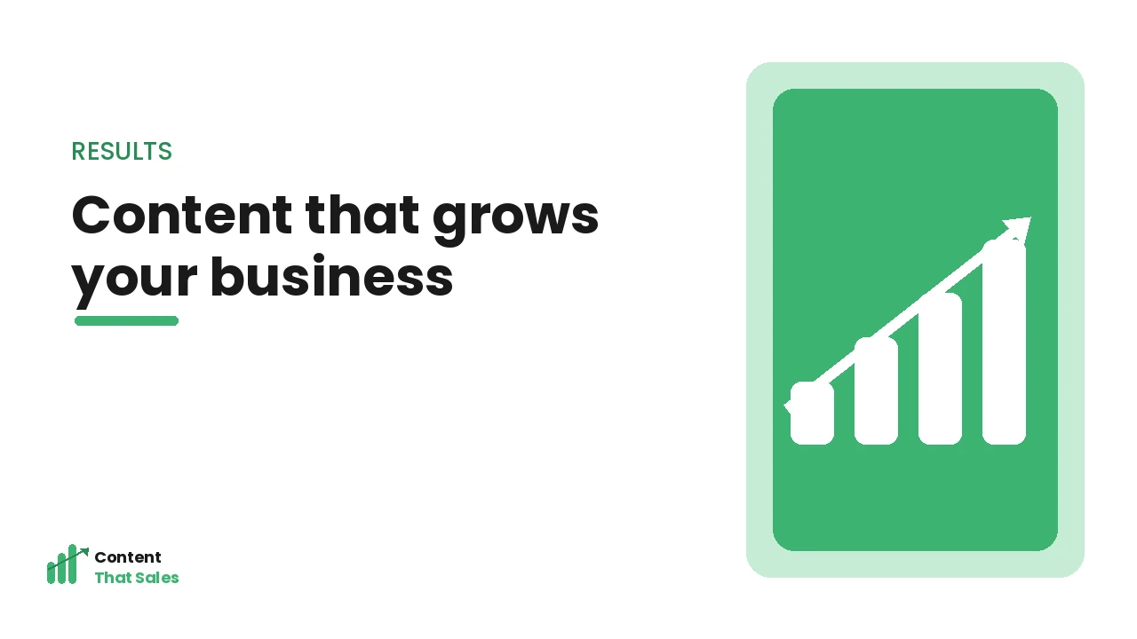 Content that grows your solo business chart by Content That Sales