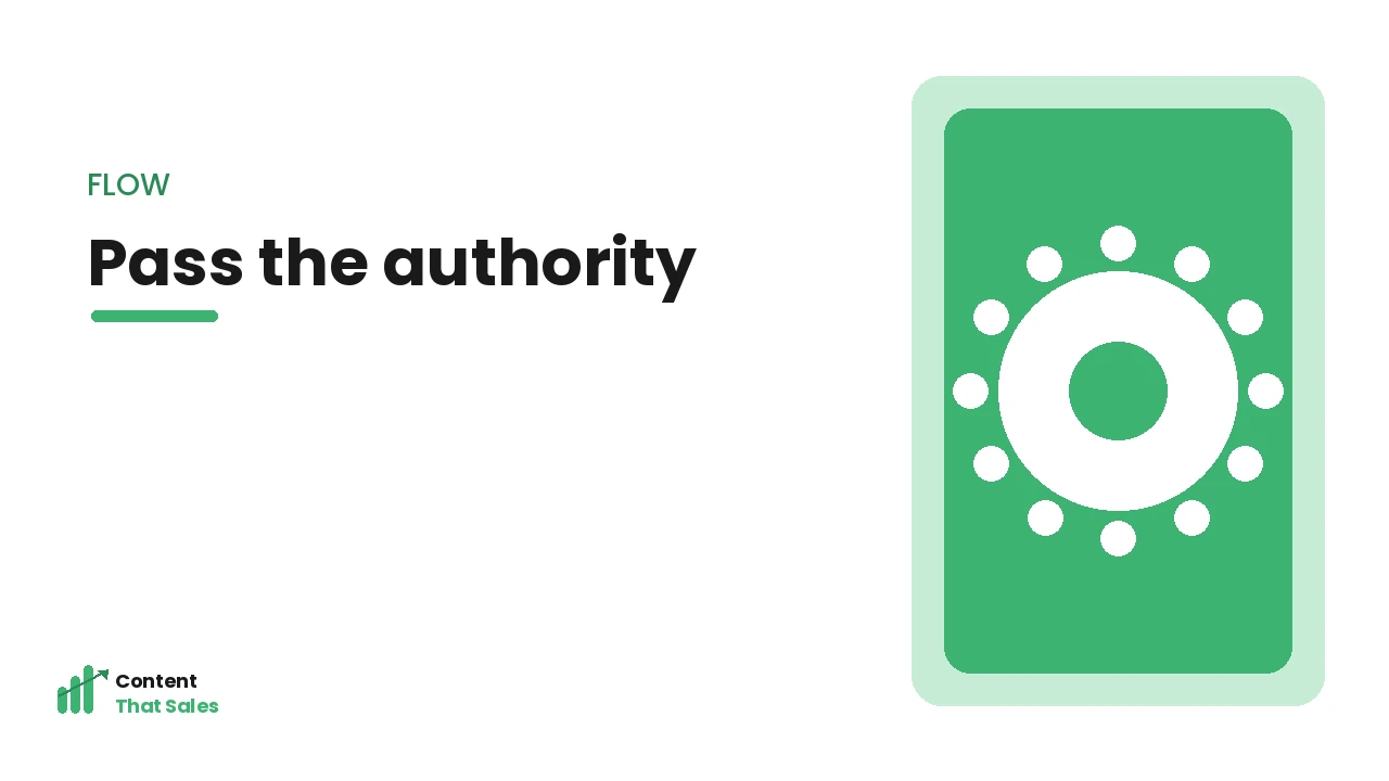 Passing authority to service pages