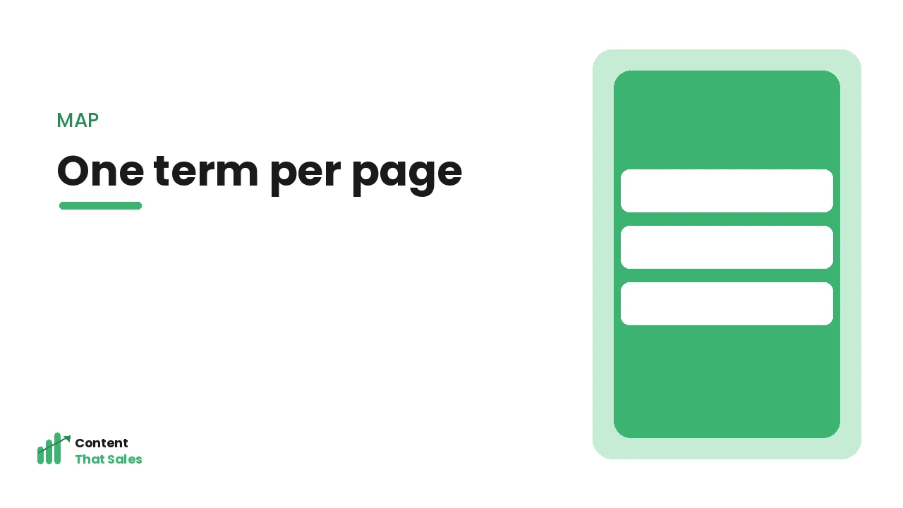 One keyword per page
