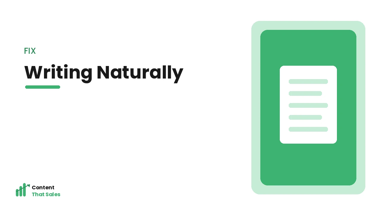 Writing naturally instead of stuffing keywords