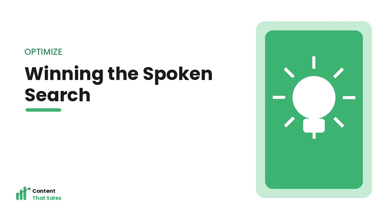 Optimizing content to win voice search
