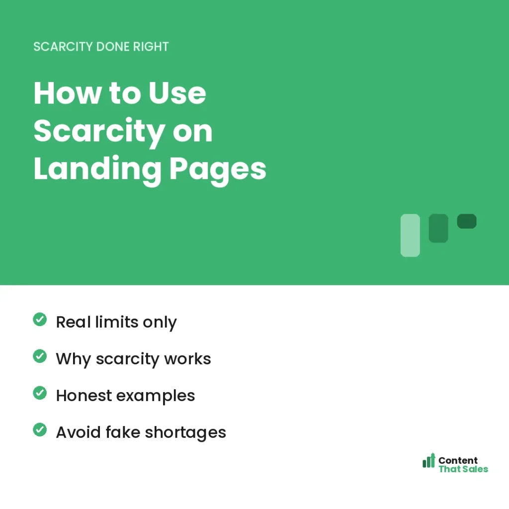 How to use scarcity on landing pages by Content That Sales