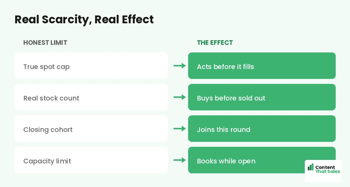 Real scarcity real effect by Content That Sales