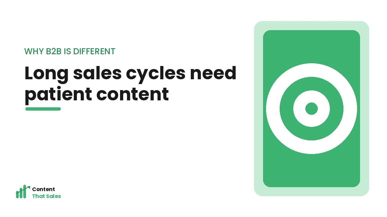 Why B2B content is different with long sales cycles illustration