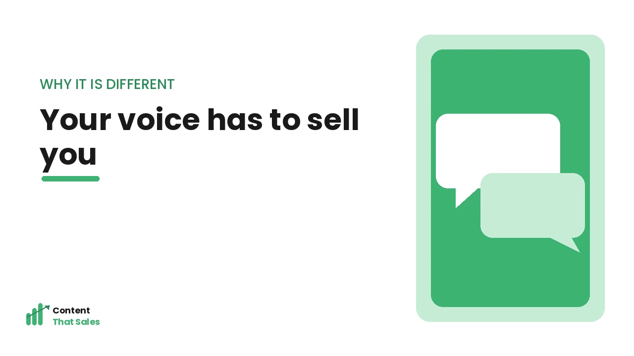 Why a coach voice has to sell them illustration by Content That Sales