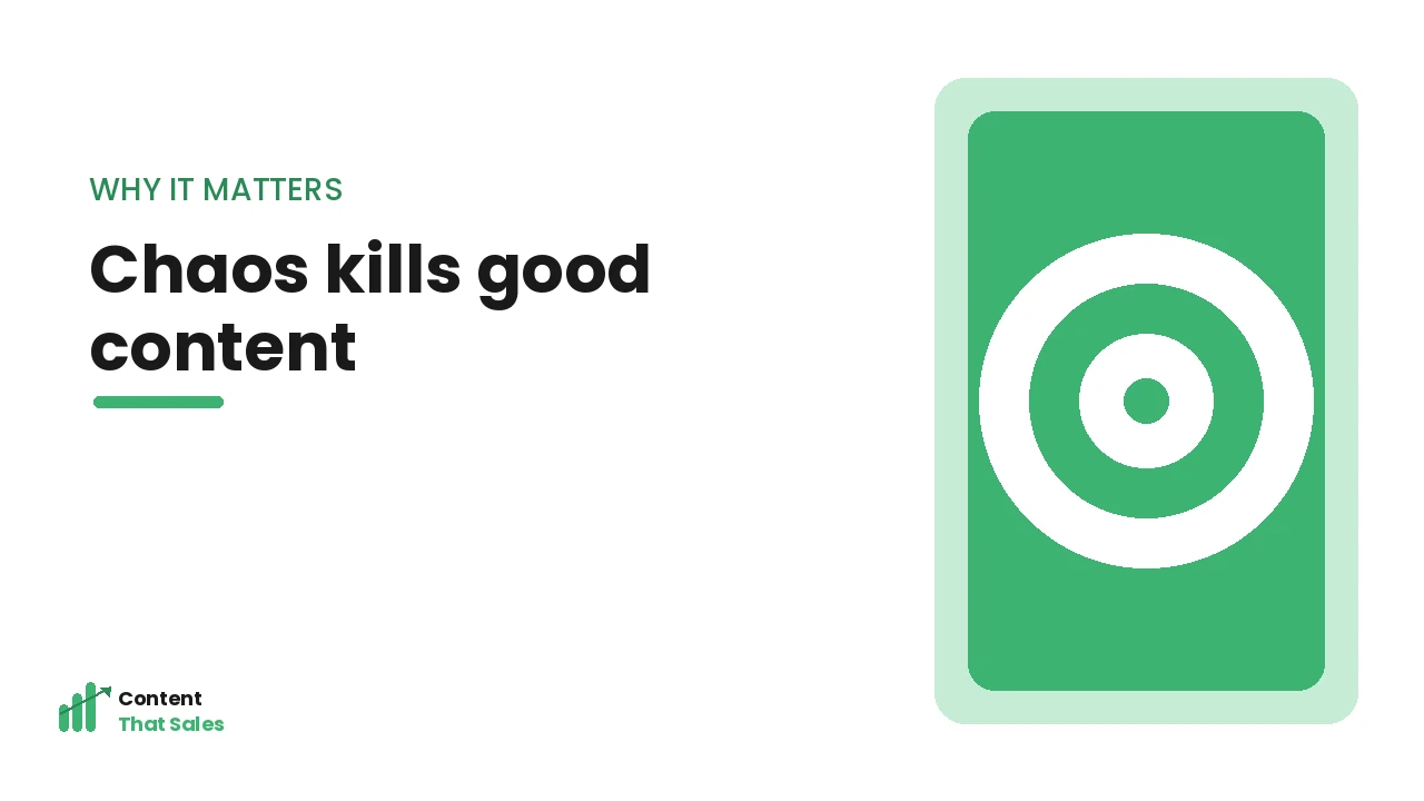 Why chaos kills good content without project management illustration