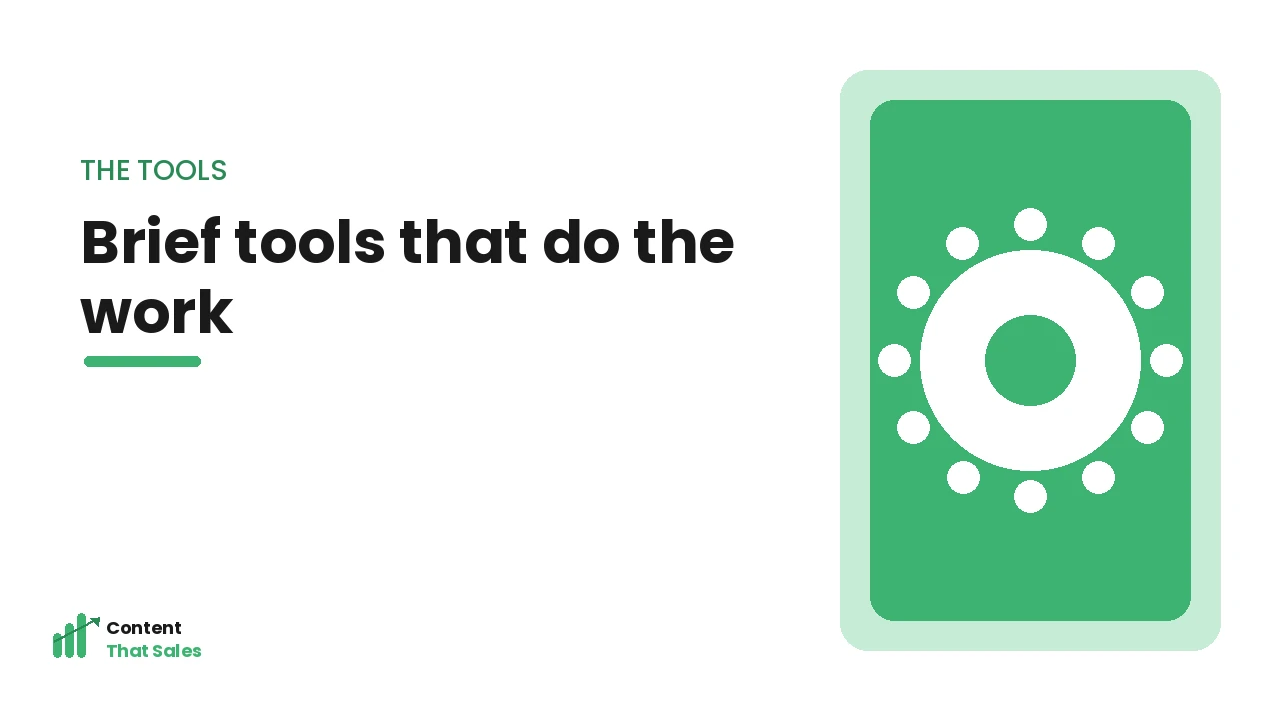 Content brief tools that do the work illustration by Content That Sales
