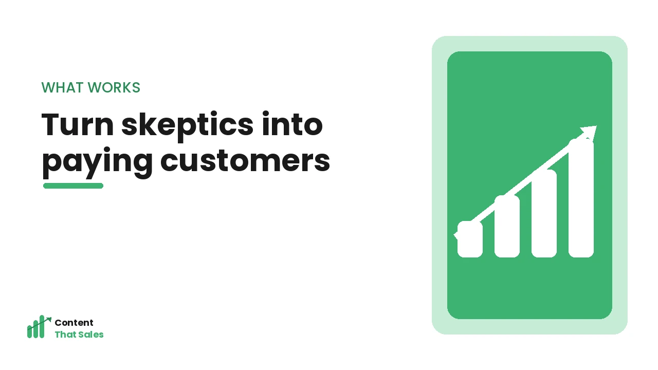 Fintech content that turns skeptics into paying customers growth chart