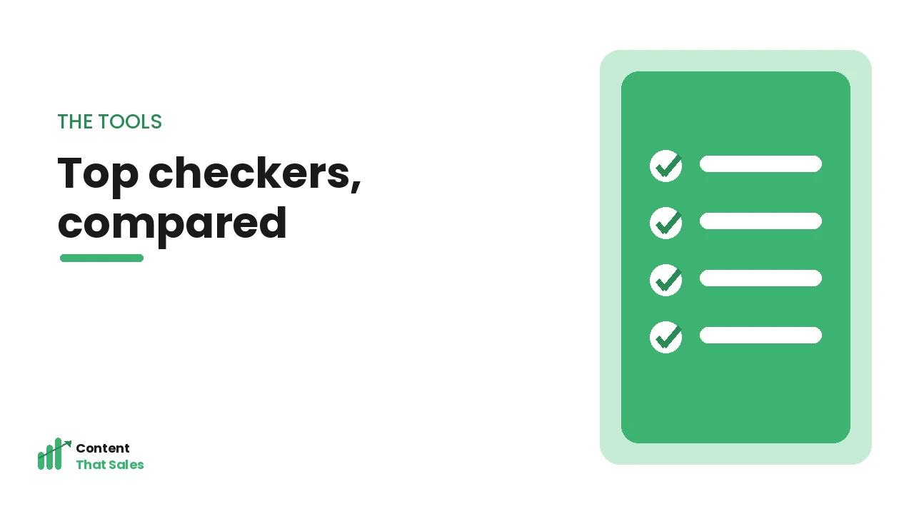 Top plagiarism checkers for content writers compared by Content That Sales