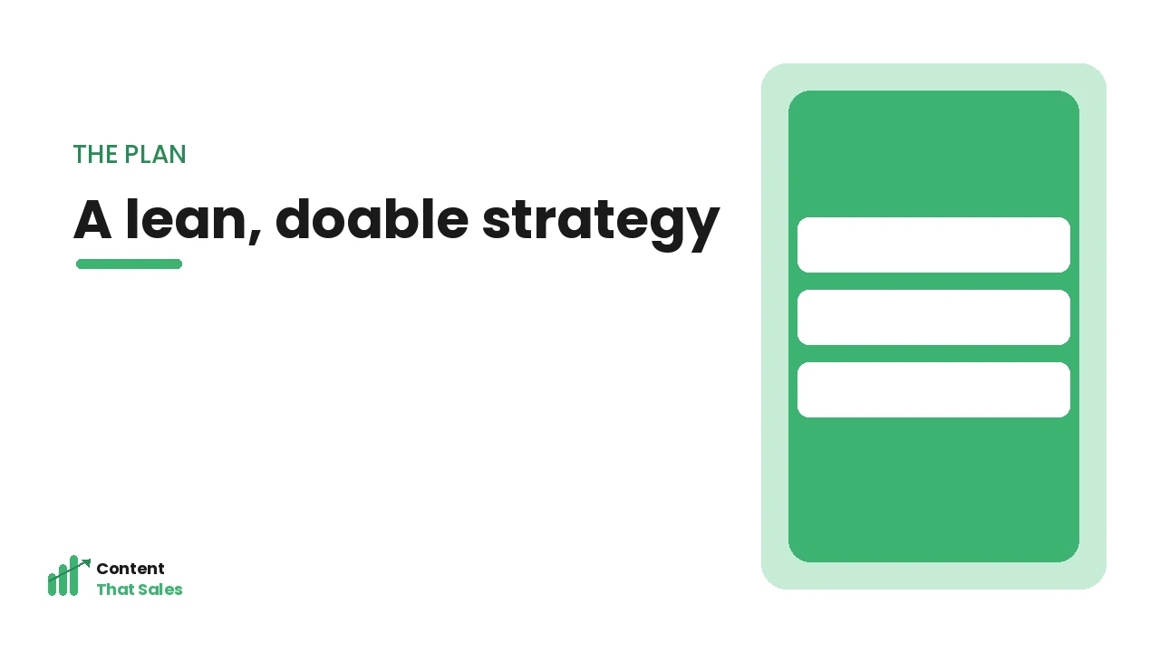 A lean content strategy for small businesses by Content That Sales