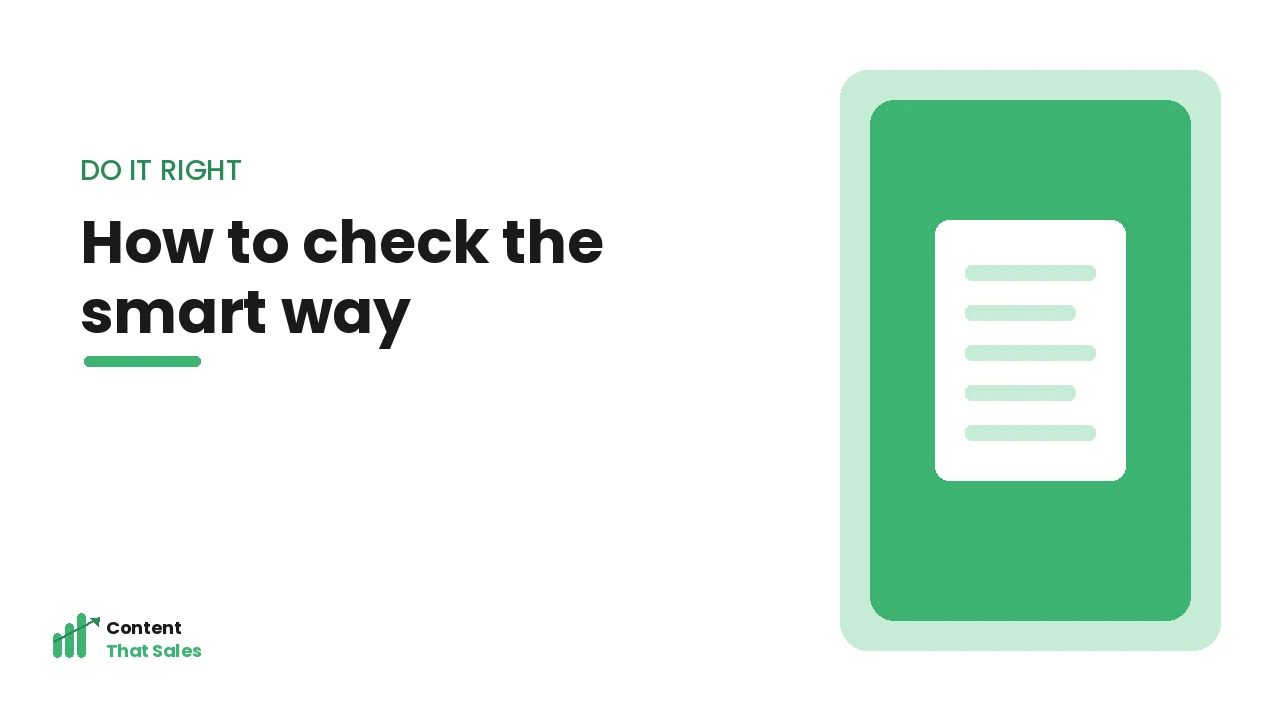 How to check content for plagiarism the smart way checklist