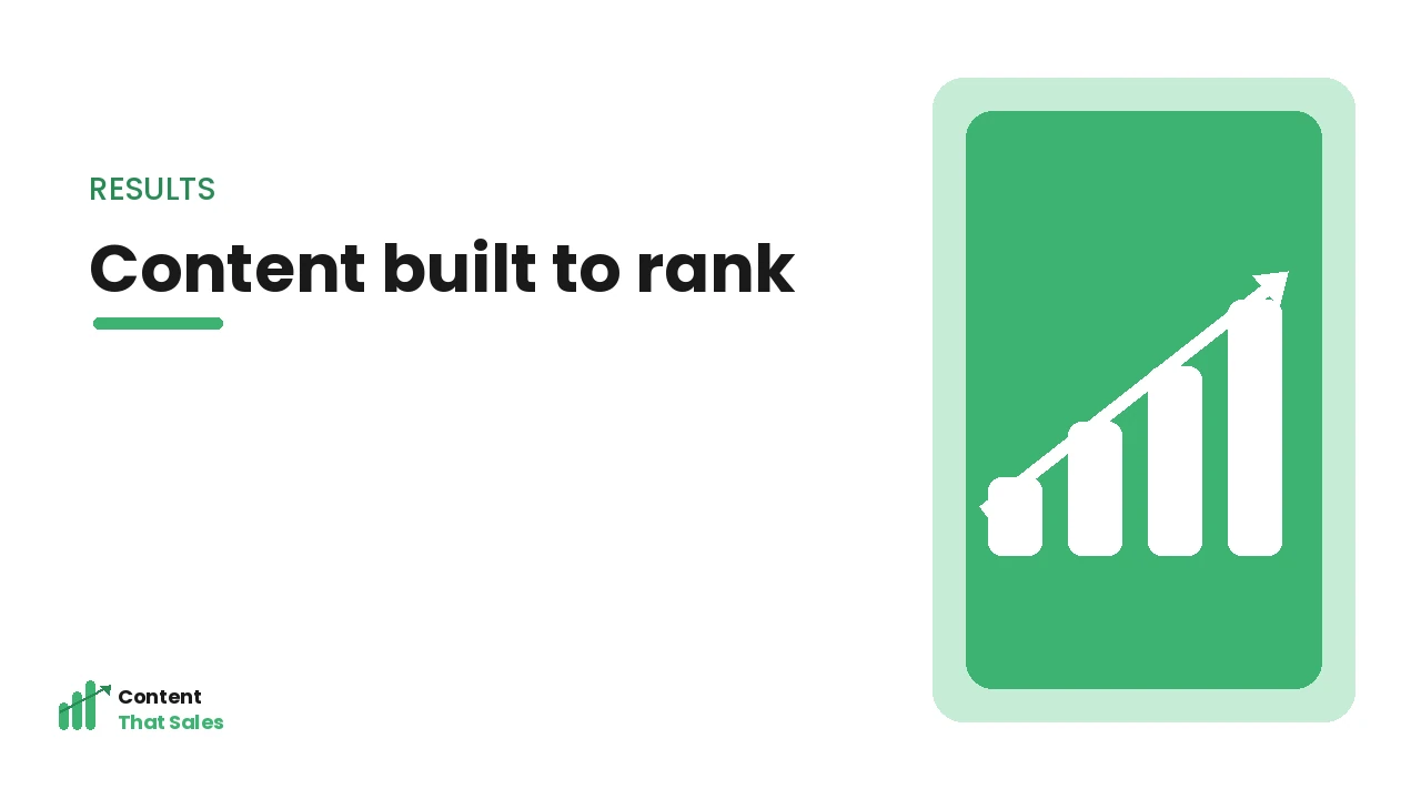 Content built to rank growth chart by Content That Sales