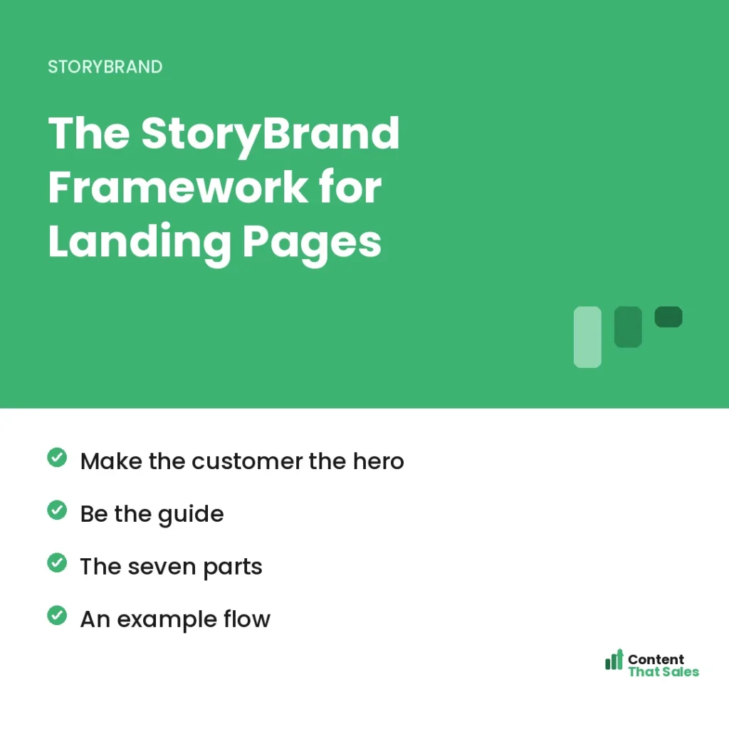 The StoryBrand framework for landing pages by Content That Sales